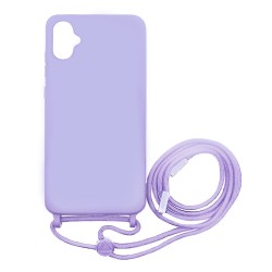 Silicone Case with String for Samsung Galaxy A05 Purple Silicone Case with String for Samsung Galaxy A05 Purple